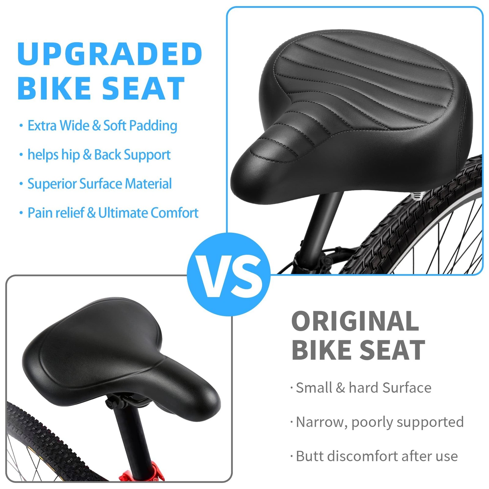 Asiento De Bicicleta Extra Grande Para Scooter Y Ejercicio De Repuesto Pro