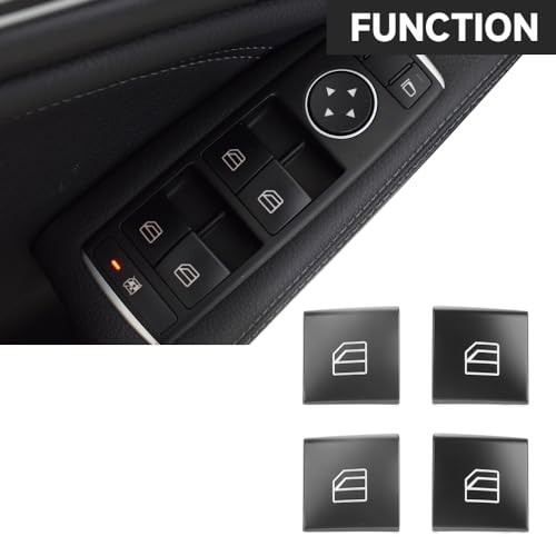 Front Left and Right Side Window Switch Button Covers Window Control Switch