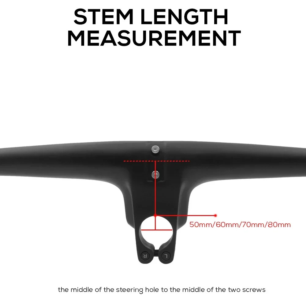 -9°/-10°/-12°/-14° Carbon Integrated mountain bike Handlebar 60mm With Mount