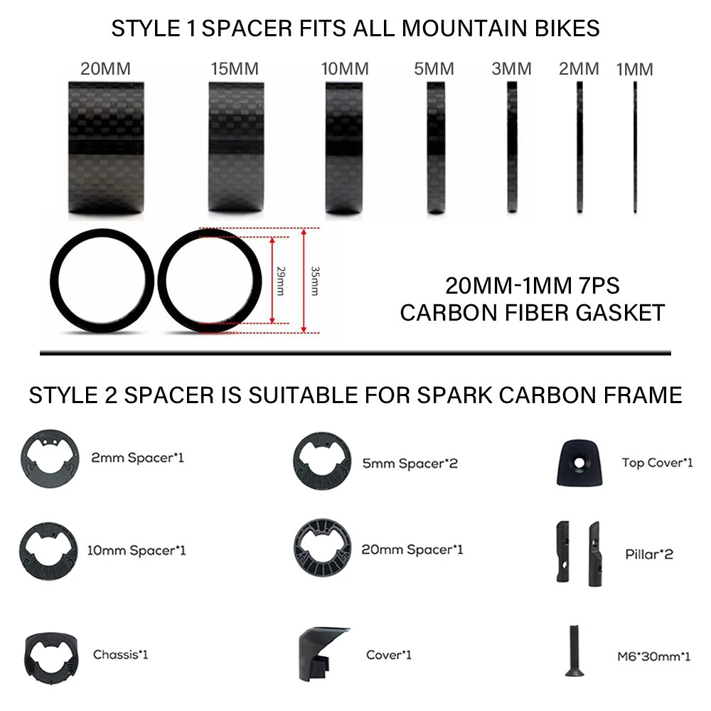 Carbon Fiber MTB Bicycle Integrated Handlebars 720/740mm Stem Angle -20°
