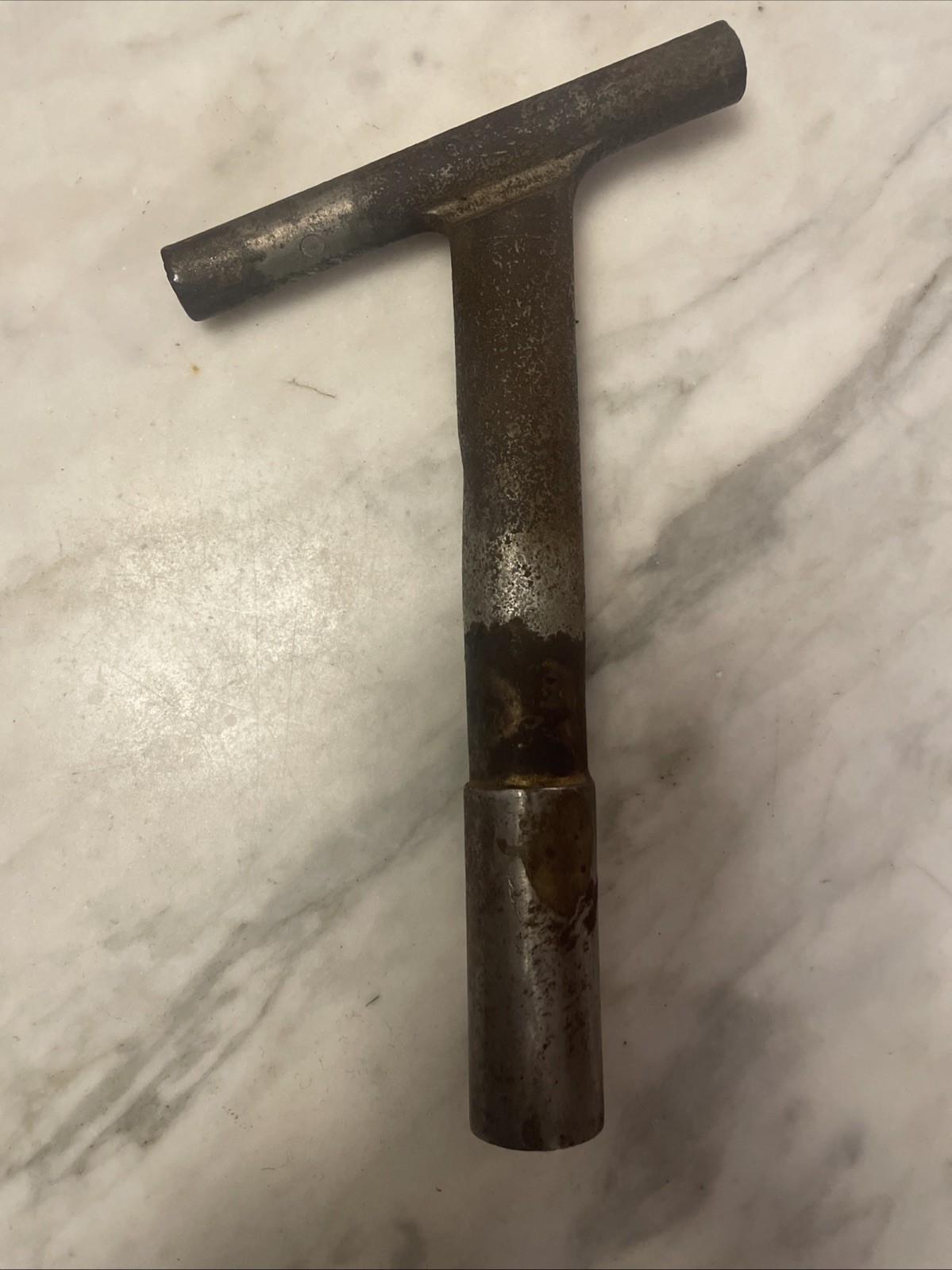 Vintage Used «LUCKY 7» Seatpost • 26.4mm • Cut. Made in England. (NJ)