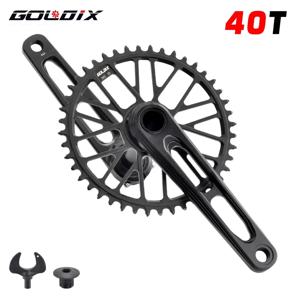 Gravel Road Bicycle Crankset 170/175mm Crank Arms Single/Double Chainring 50-34T
