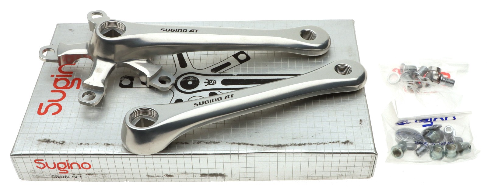 Sugino Aero Tour AT Crankset 170mm Silver No Chainrings NOS NEW Vintage
