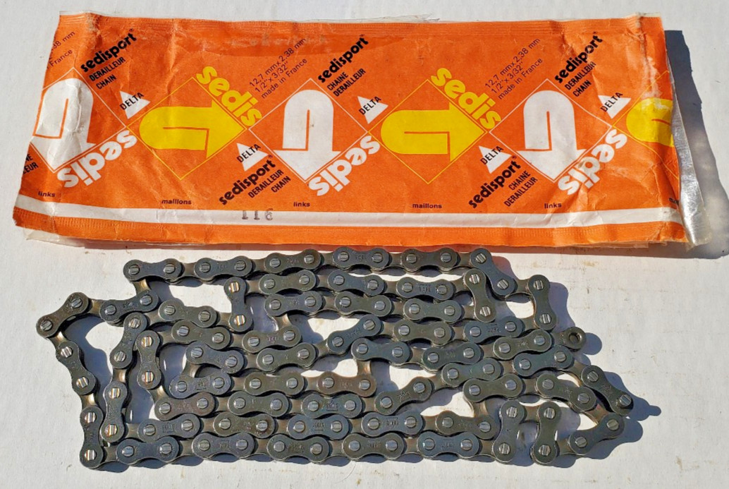 NOS SEDIS Sedisport Delta Bicycle Chain 5 6 spd 1/2″x3/32″ Peugeot Schwinn Fuji