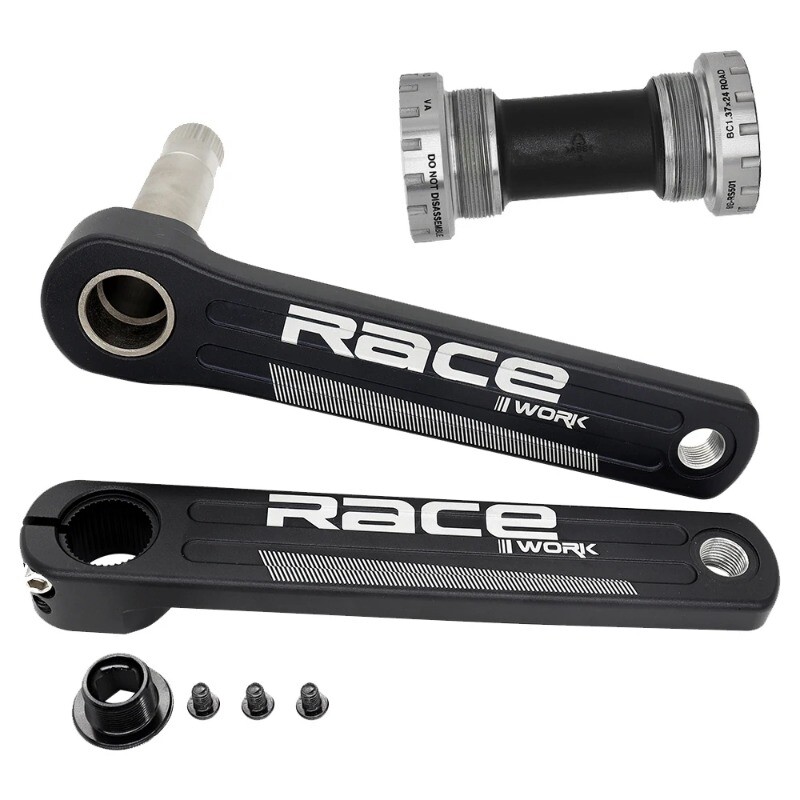 Road Bike Crankset 170/172.5/175mm Crank Arm with Single Sprocket Bottom Bracket