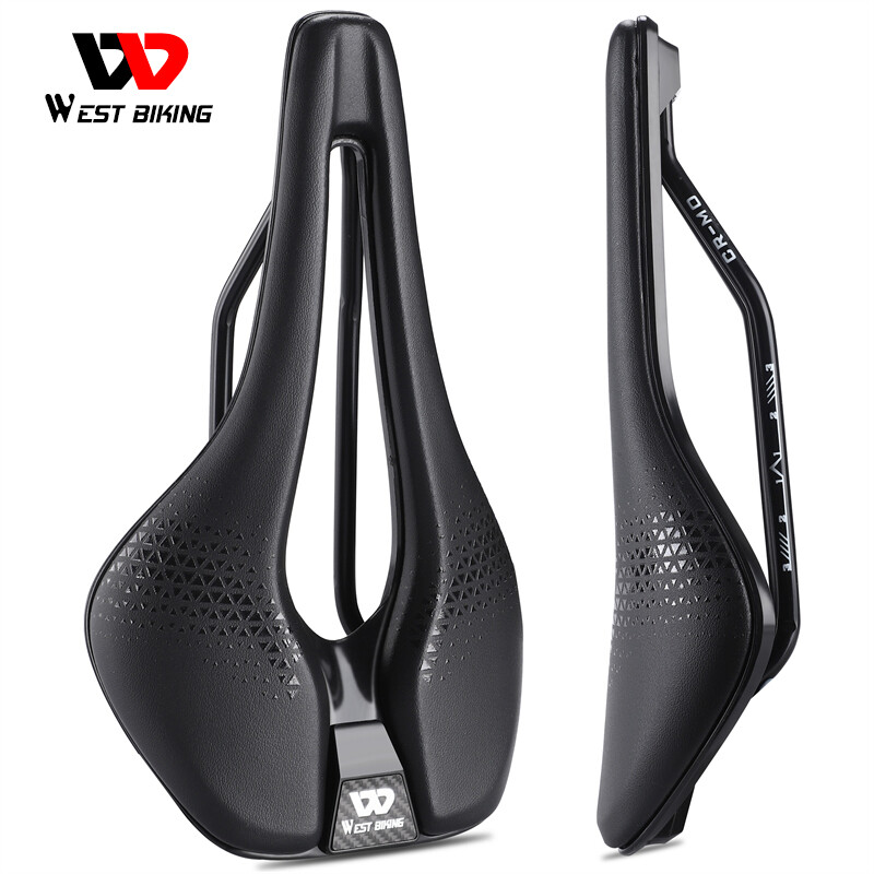 PU Leather Bike Seat Short Nose Racing Bike Saddle Hollow Bicycle Saddle Cushion