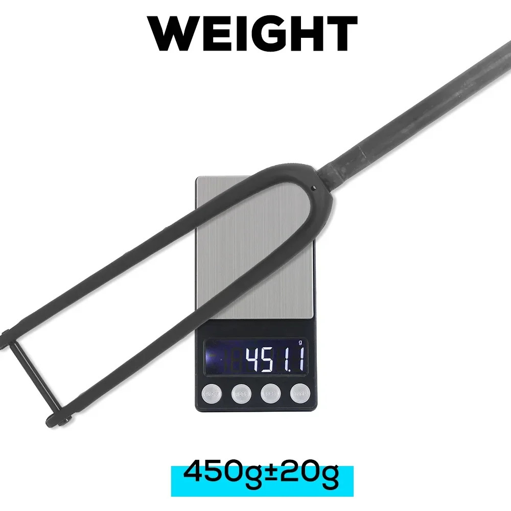 Carbon Fiber Gravel Bike Front Fork Tapered Matte 700C*45C Thru Axle 12*100m
