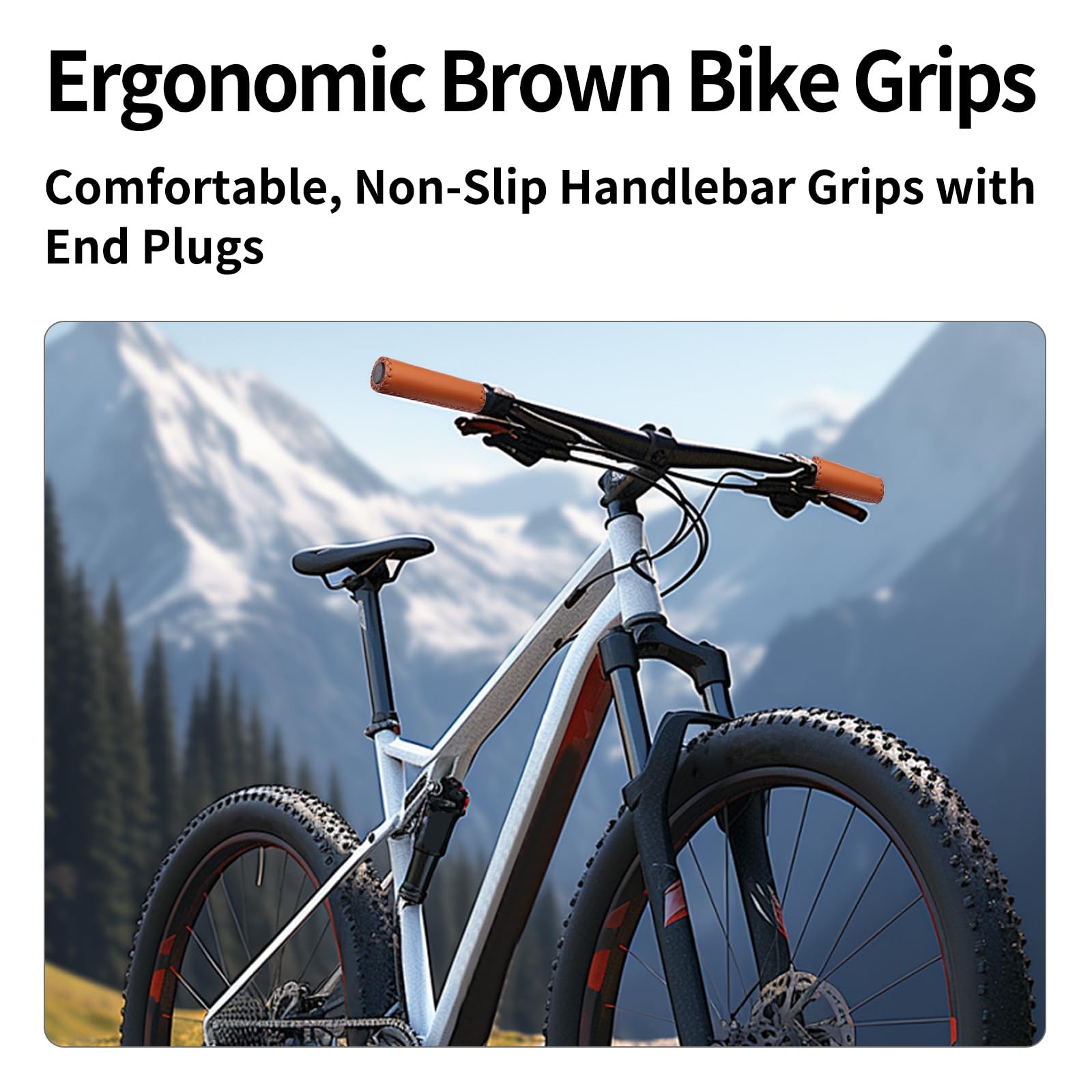 Leather Bicycle Handlebar Grips Bike Handle Covers for Cycling MTB Road Bike