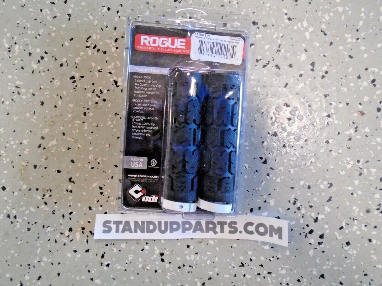 7/8″ ODI black/white Lock on Grips atv pwc Jet-Ski Sea-Doo Wave-runner ROGUE