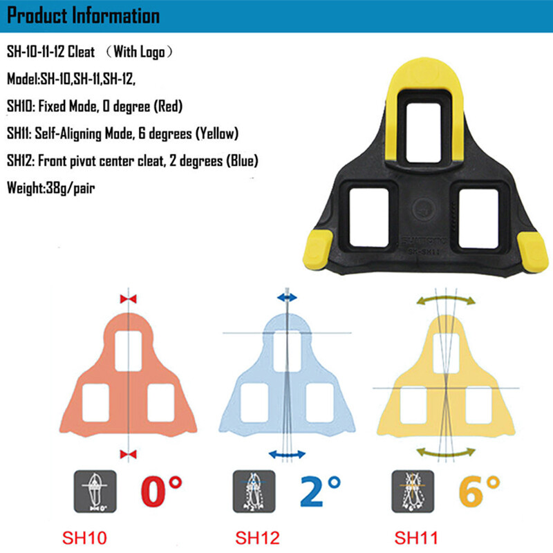 Shimano SM-SH10 SH11 SH12 SH51 Cleat Set Float SPD-SL 0/2/6° Bike Pedal Cleats