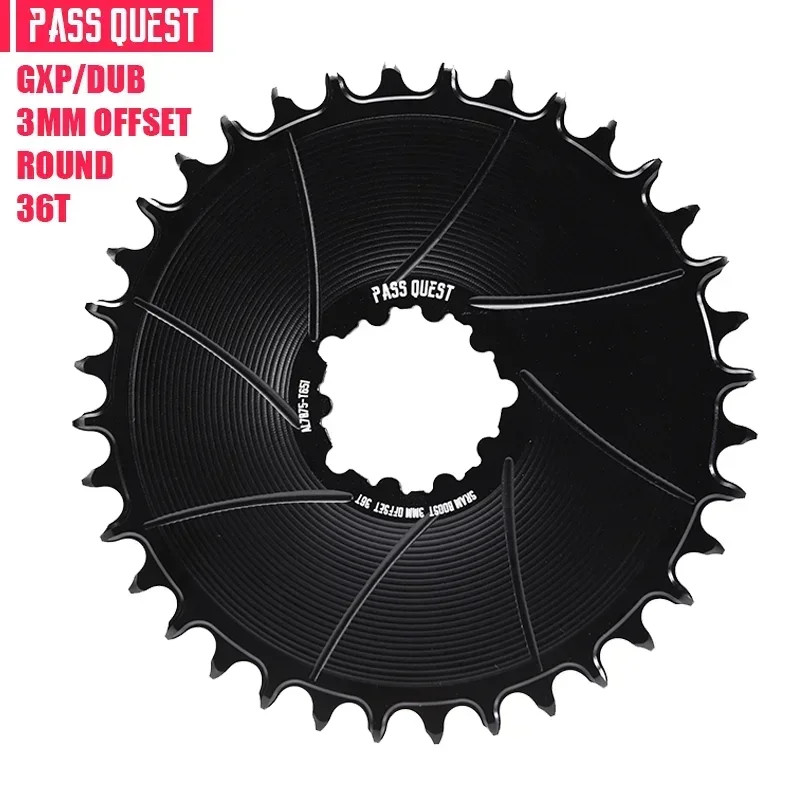 3mm Offest Narrow Wide Chainring for Direct Mount Crank Gravel Bike Chain 36-54T