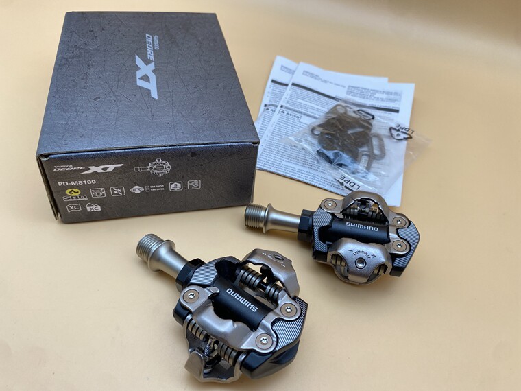 New Shimano Deore XT PD-M8100 SPD XC MTB Mountain Bike Clipless Pedals & Cleats