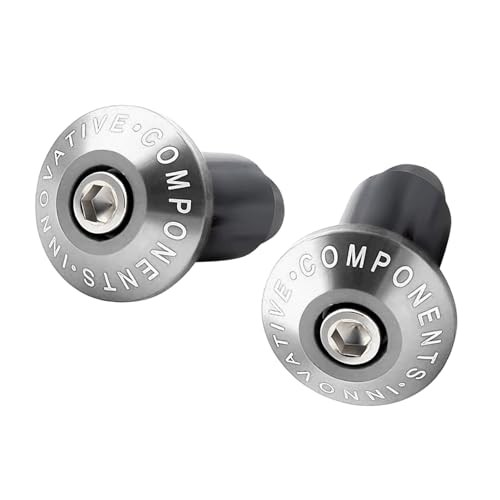 Motorcycle Bar Ends, Fit for 22.2mm (7/8″) Handlebar End Plugs, 2 PCS Silver