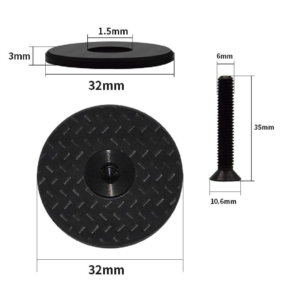 Carbon Fiber Headset Top Cap with Titanium Screws Long lasting Performance