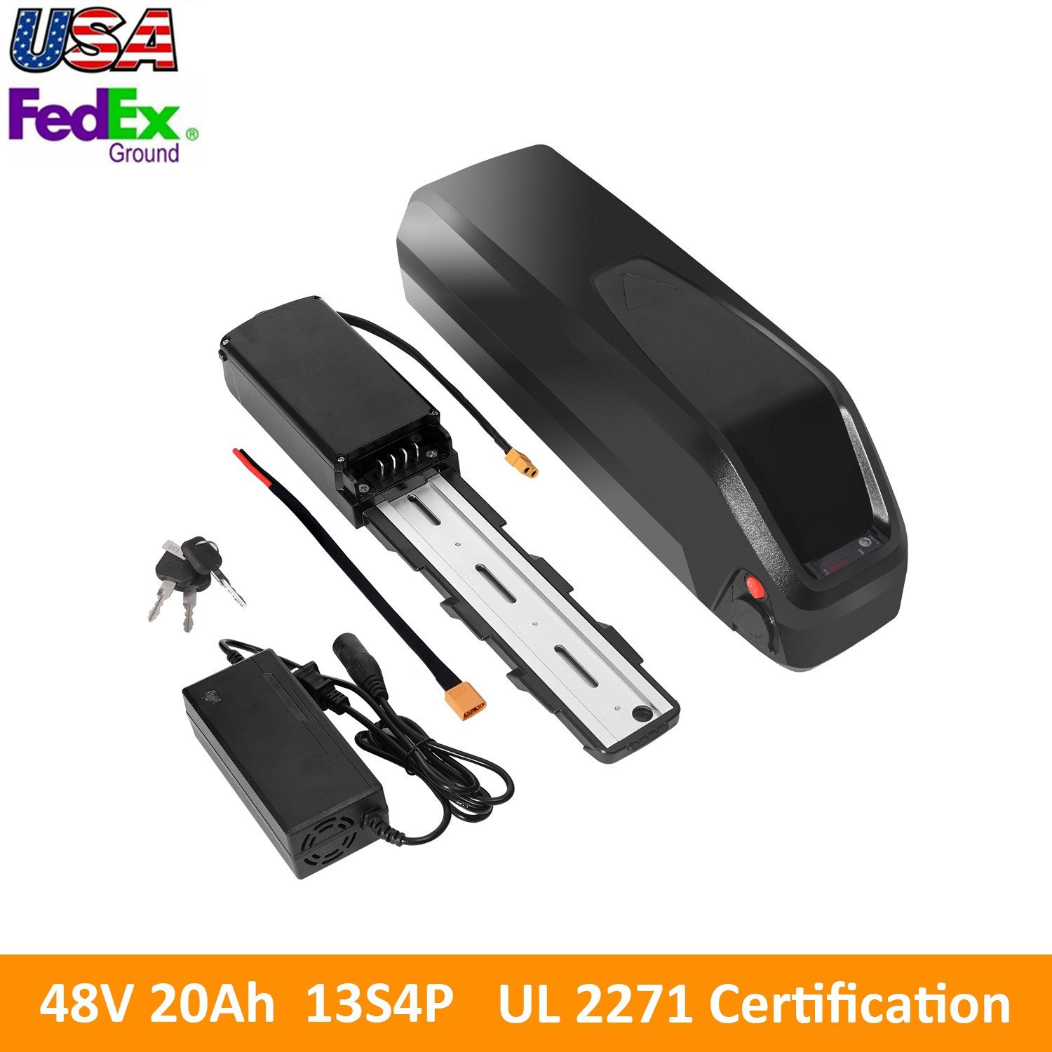 48V Hailong Lithium Ebike Battery 48V 20Ah Electric Bike Battery 100W-1500W BMS