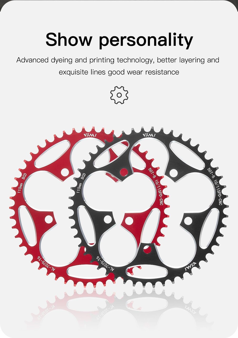 Road Bike Narrow Wide Teeth Chainring 36T 38T 40T 50T58T Bike 110BCD Chainwheel