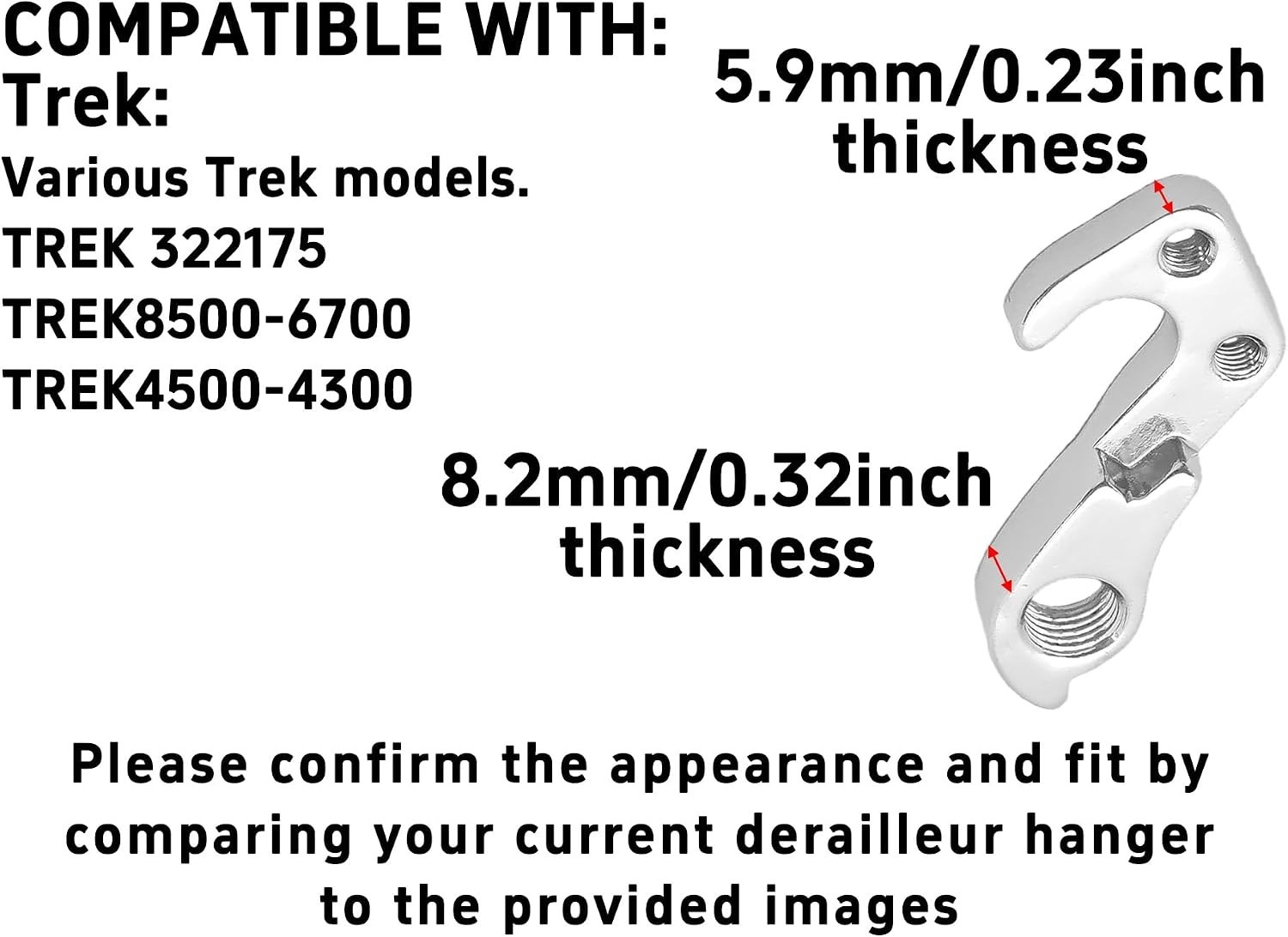 2PCS Derailleur Hanger 144 Replacement Part for Trek Gary Fisher Bikes