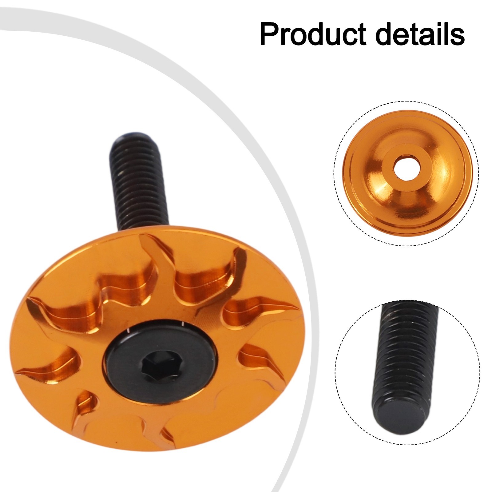 Aluminum Alloy Bike Headset Top Cap with Stainless Steel Bolt for Various Bikes