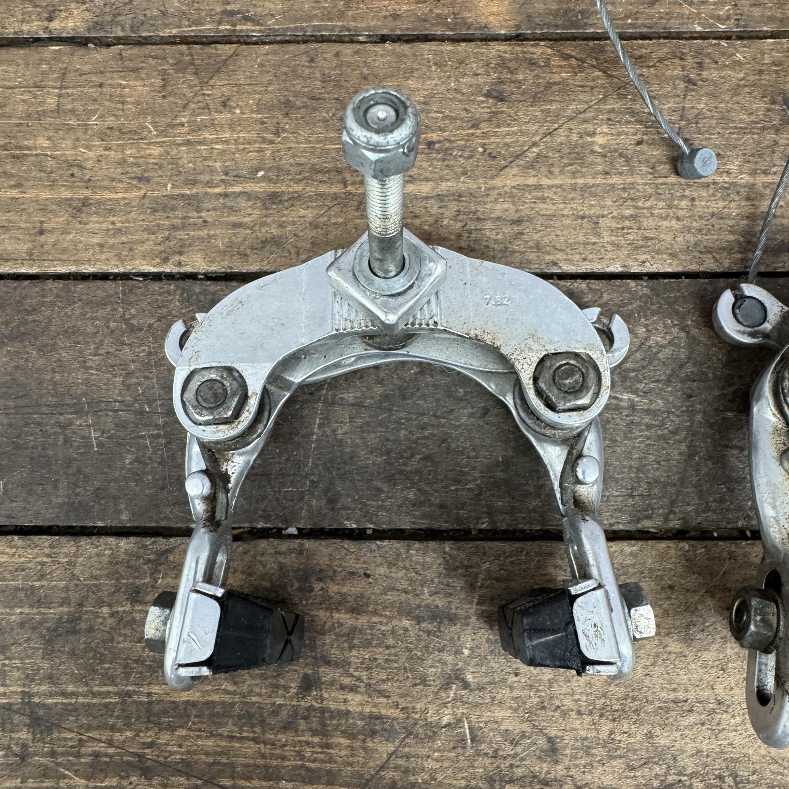 Vintage Weinmann Vainqueur 750 610 Silver Center Pull Caliper Brakes Black Logo