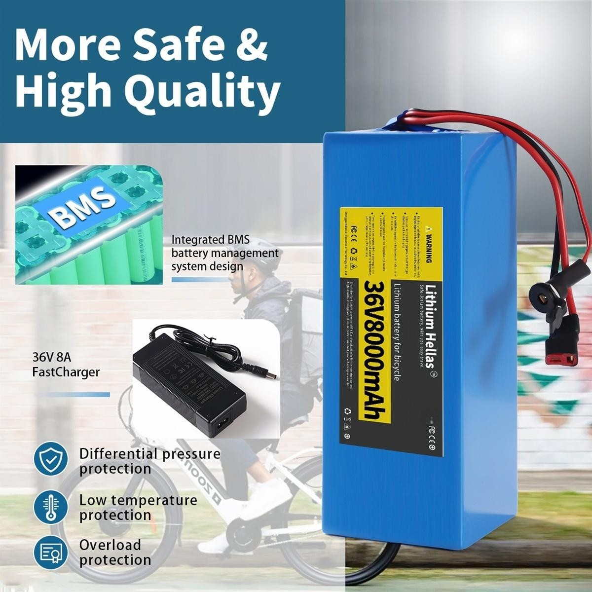 36V8Ah Li-ion Battery Repalcement For Ebike Electric Bicycle Scooter–US STOCK
