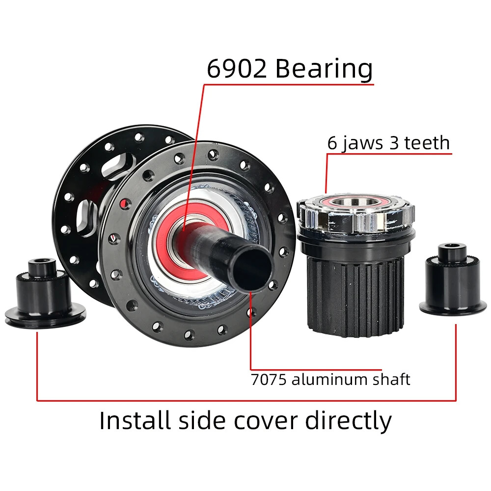ARC Bicycle Front Rear Hub For HG XD MS Mountain Bike 36 Holes 6 pawl 114T Noise