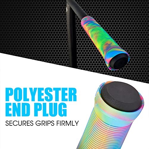 Scooter Grips – Mixed Color MTB & BMX Handlebar Grips | 145mm Soft Rainbow