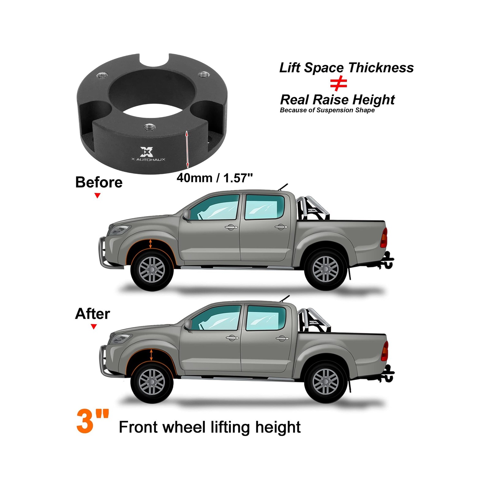 X AUTOHAUX 3 Inch Front Leveling Lift Kit Suspension Spring Str… USA FAST SHIP