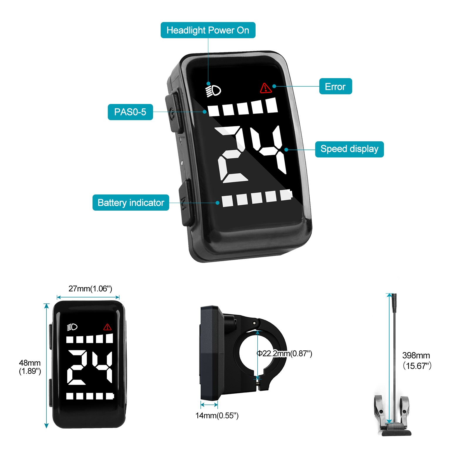 Ebike LCD Display EKD01 UART Protocol for Bafang BBS BBSHD Mid Drive Hub Motor