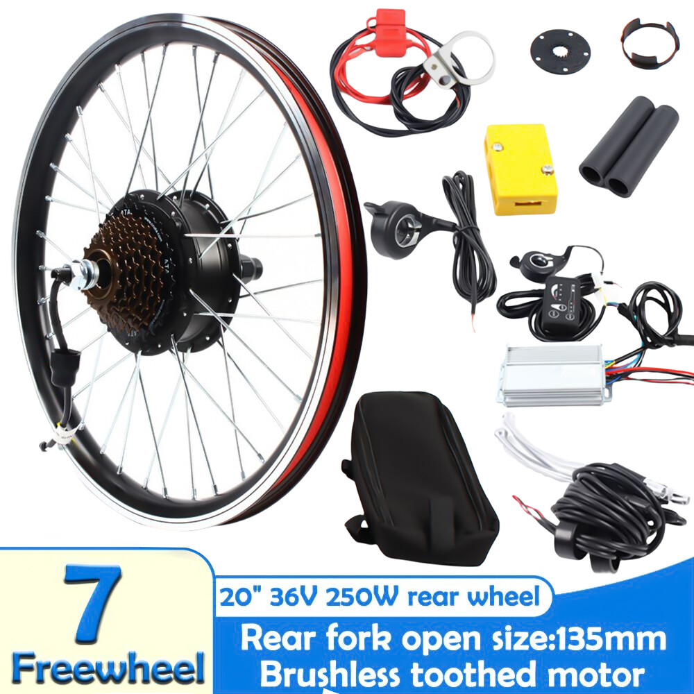 20 inch E-Bike Conversion Kit Electric Bike Motor Rear Hub Wheel Kit 36V 250W!