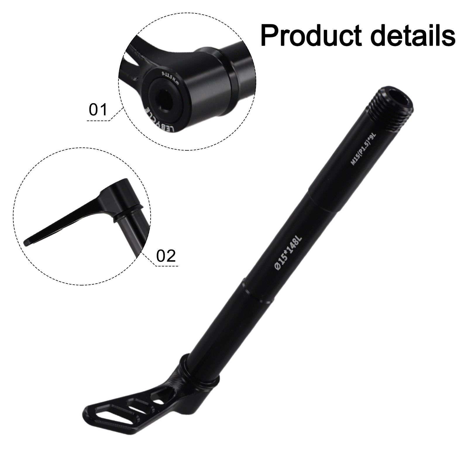 Mountain Bicycle Thru Axle 15×148 158mm Front Rear Bike Parts Aluminum
