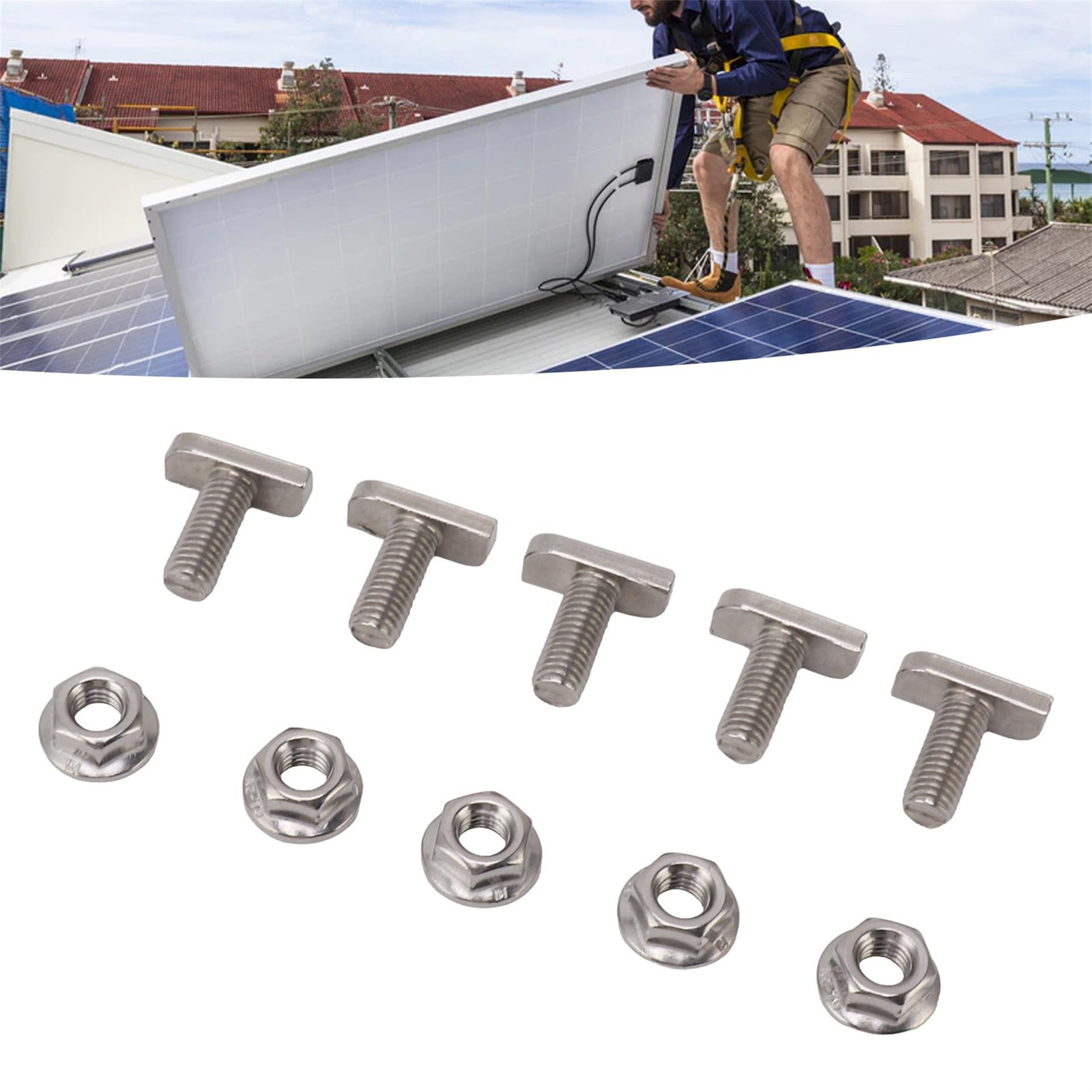 T Bolt Set M8x20mm T Slot Drop-in Bolt Hammer Head Bolts T Shape Stud Sliding Sc