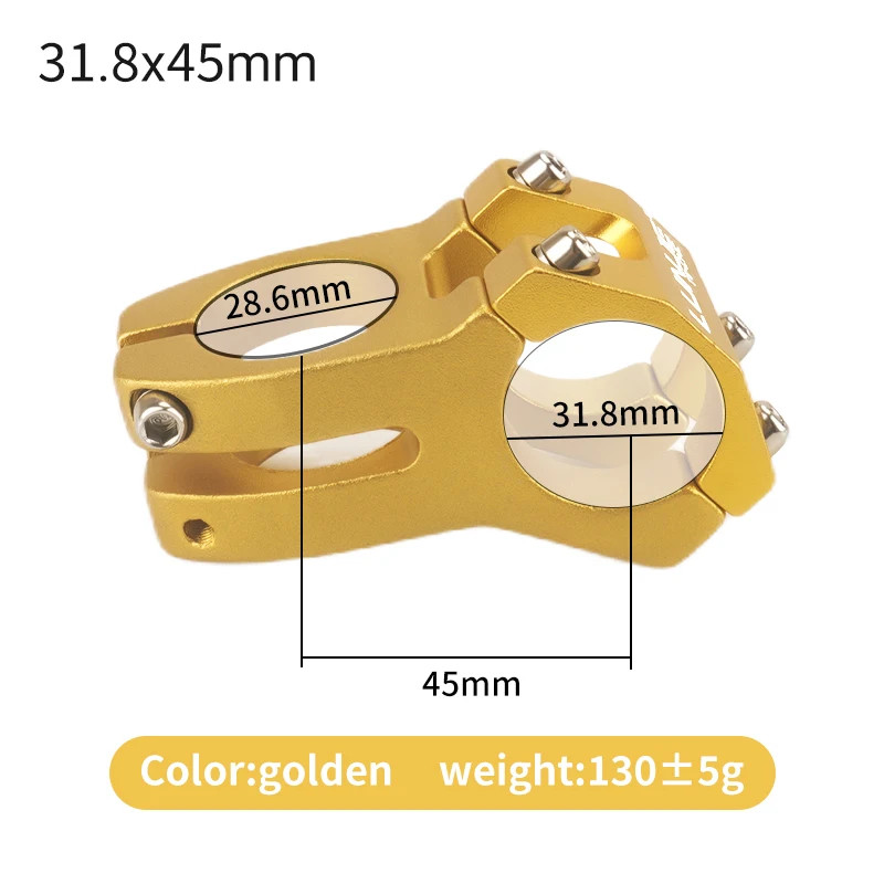 MTB Bike Handlebar Stem CNC Power Short 45Mm Mountain Bicycle Bridge 25.4/31.8Mm