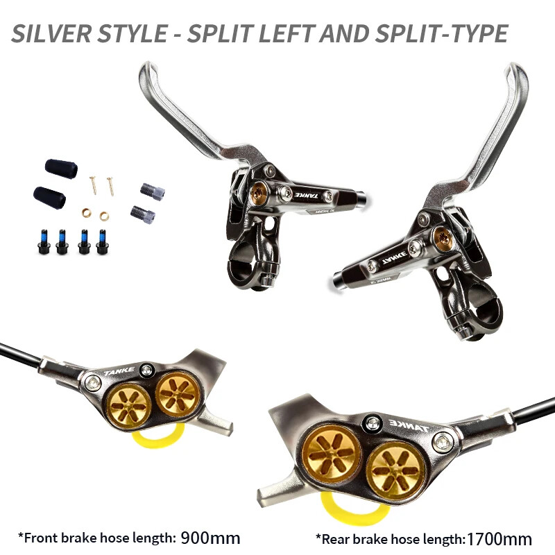 4 Pistons Mountain Road Bike Hydraulic Disc Brake 900/1700mm Oil Pressure Brake