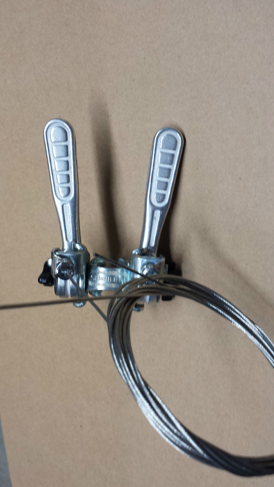 BRAND NEW VINTAGE SHIMANO ALLOY BICYCLE STEM SHIFTERS W/CABLES ROSS SCHWINN AMF
