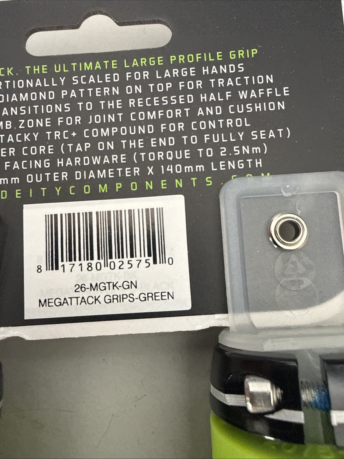 Deity MegatTack Grips Green Mtn Bike Lock On
