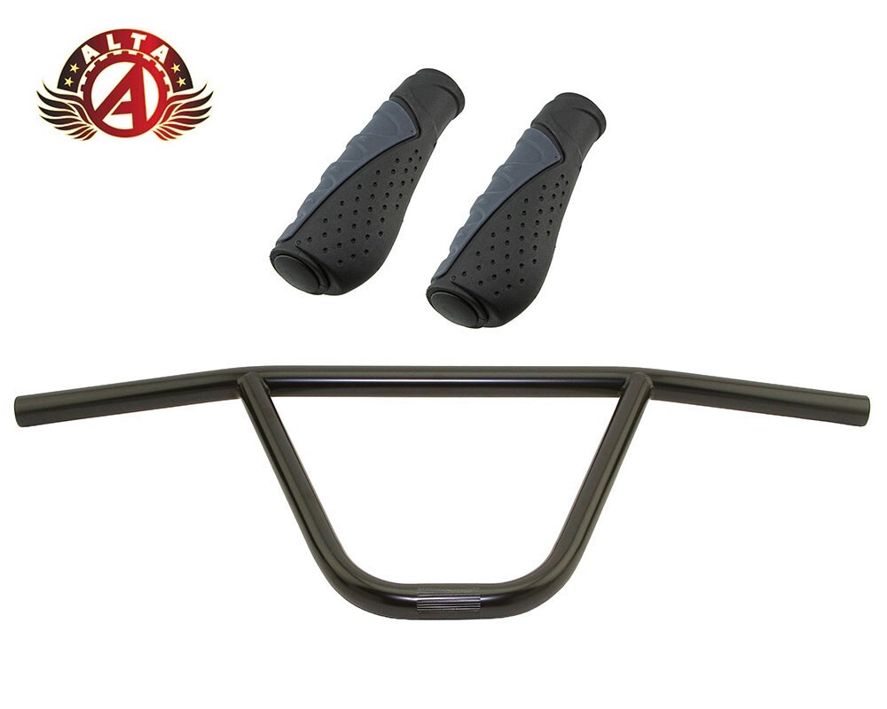 ALTA CW PRO Old School Classic Black Handlebar W/ 135mm SPORTY ERGONOMIC GRIPS.