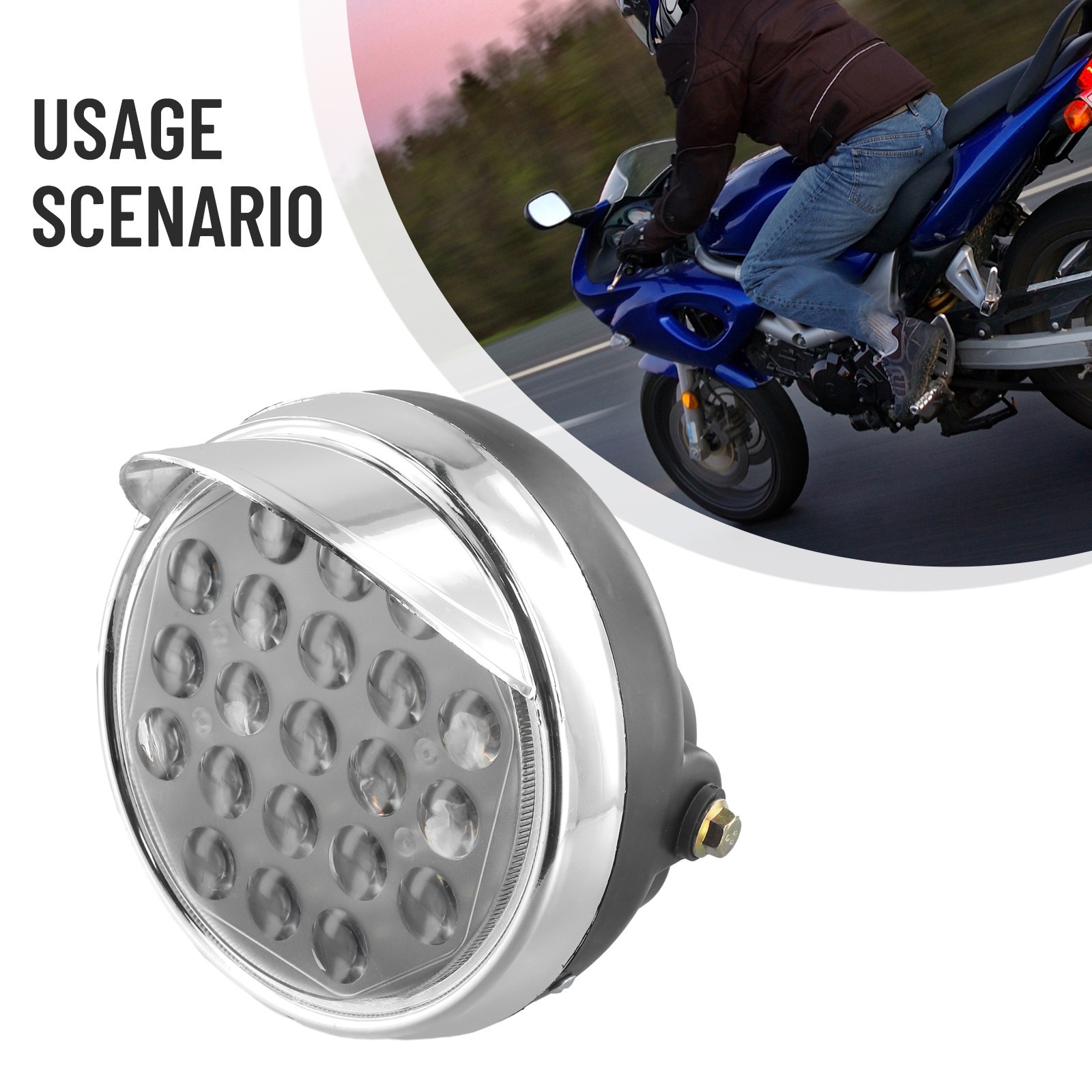 Modern and Sleek Design 12v80V 81216 Beads Tricycle Motorcycle LED Headlight