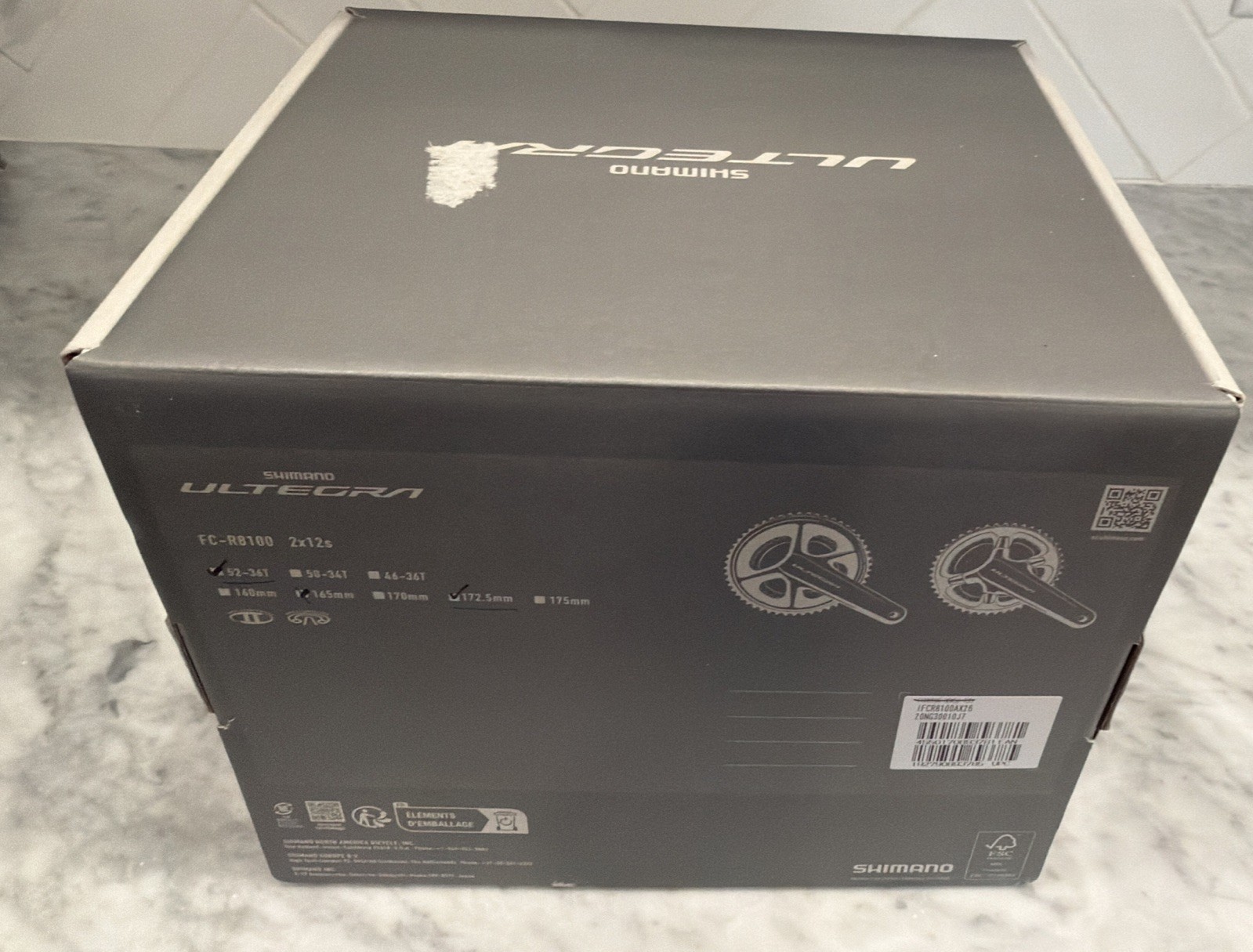 Shimano Ultegra FC-R8100 Crankset 12 Speed 172.5 mm length