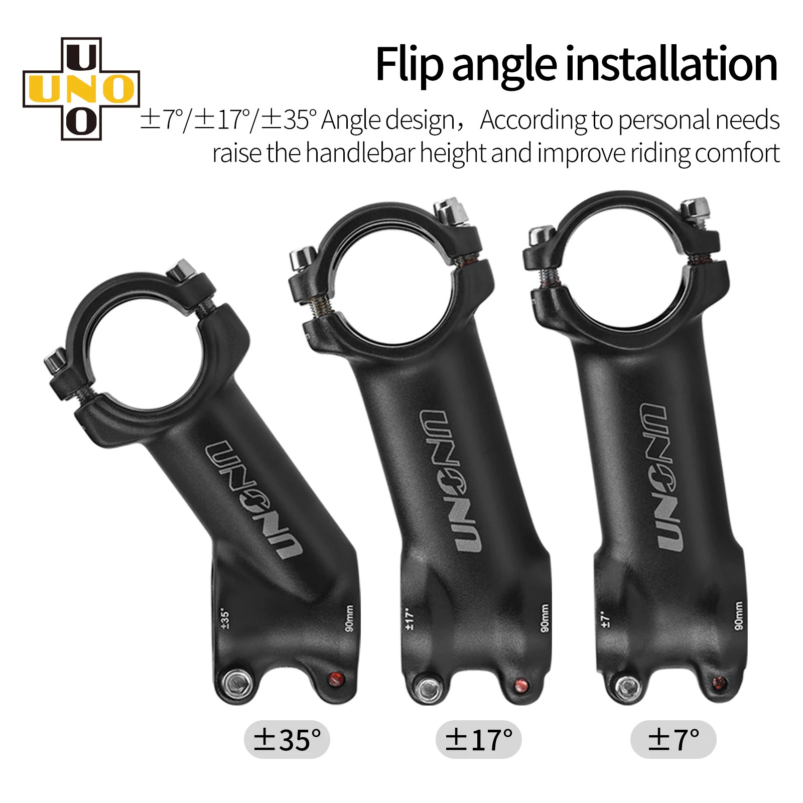 7/17/35 Degree Mountain Bike Stem 28.6/31.8mm 60-130mm Road Bike Handlebar Stem
