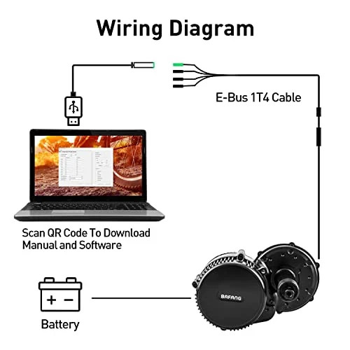 Bafang USB Programming Cable for BBSHD BBS02 BBS01 Mid-Drive E-Bike Tuning