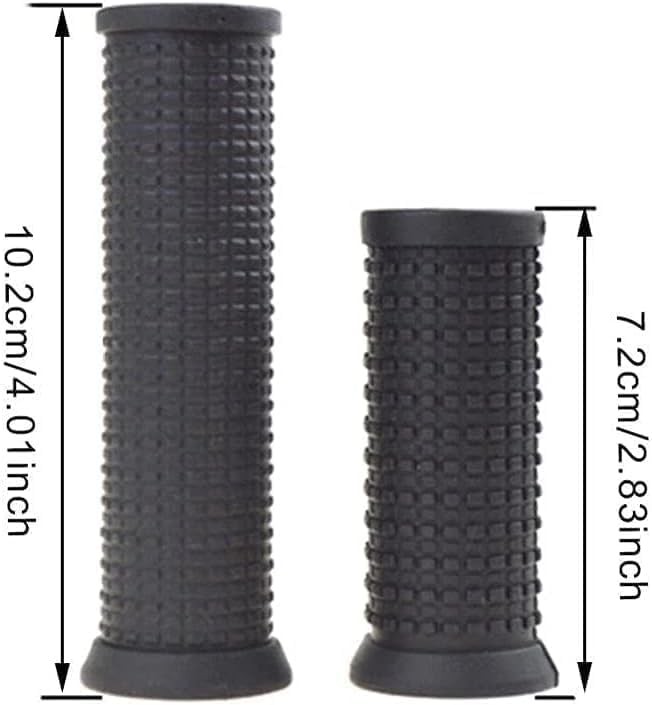 2Pcs Black Bike Long/Short Handlebar Grips for Twising Shifter, Shockproof