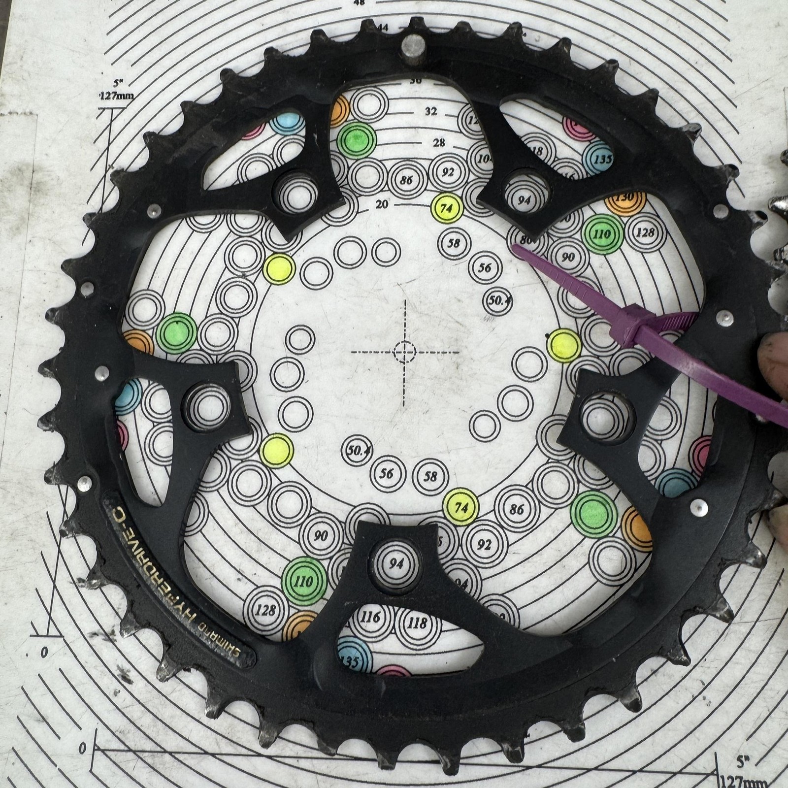 Vintage Shimano Deore Chainring Set 94 BCD Hyperdrive-C SG Triple 90s MTB