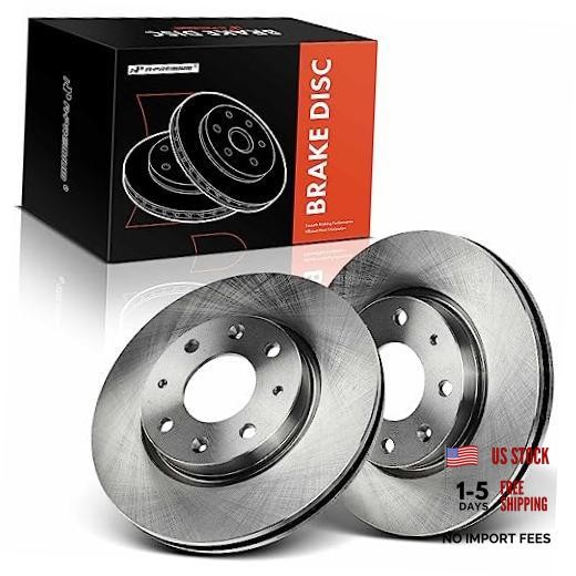 10.83 Inch (275mm) Disc Brake Rotors, 2-Pack | Compatible with Front Vented