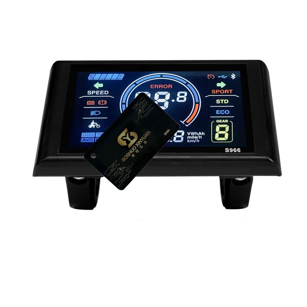 24-52VS966LCD ABS IP65 E-Bike Scooter Display Multi-func Waterproof EasyInstall.