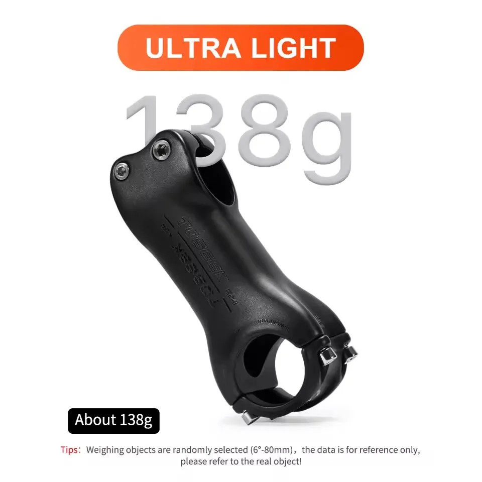 TOSEEK K04 Black Matte Carbon Fibre Stem MTB Bike Road Mountain Bicycle Stem 31.