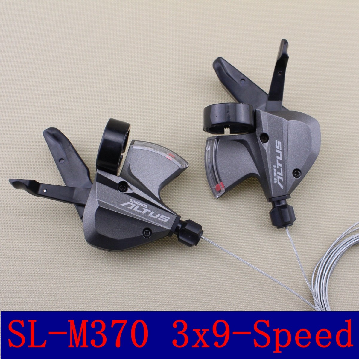 NEW Shimano Altus SL-M370 3×9-Speed Left and Right Trigger Shifter Set