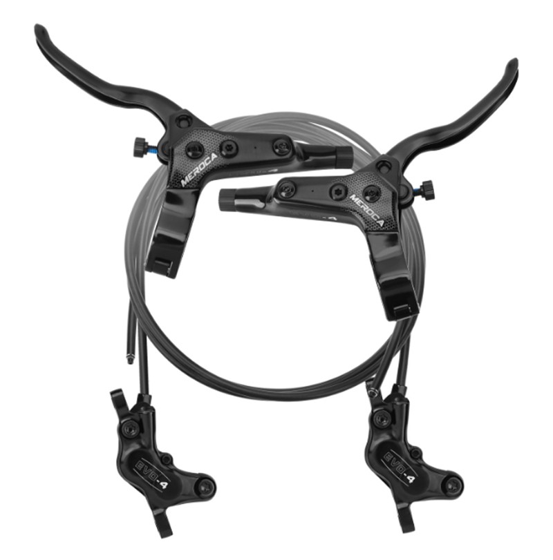 2pcs 4-Piston Hydraulic Disc Brake Set For Mountain Bike Front/Rear 850/1550mm