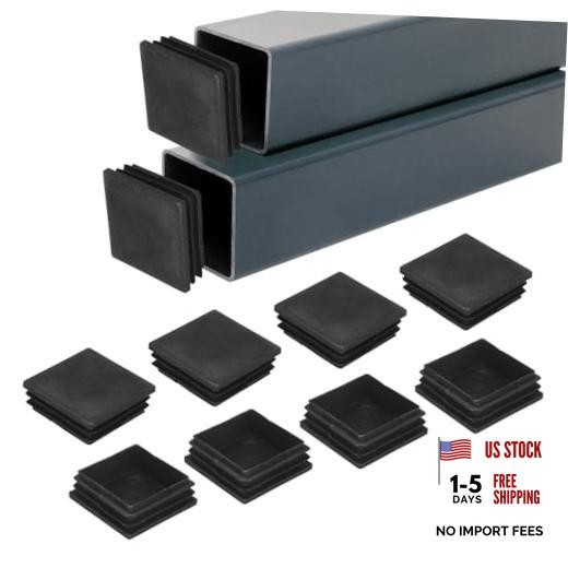 -Pack Square Tubing End Caps, 1.8Inch/Plastic Tube Plugs for Square 45mm 30