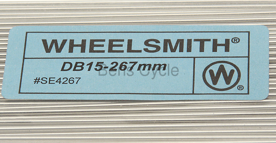 Wheelsmith DB15 Spokes Double Butted 267mm 15g 1.8/1.5/1.8 Lot of 10 Silver NEW