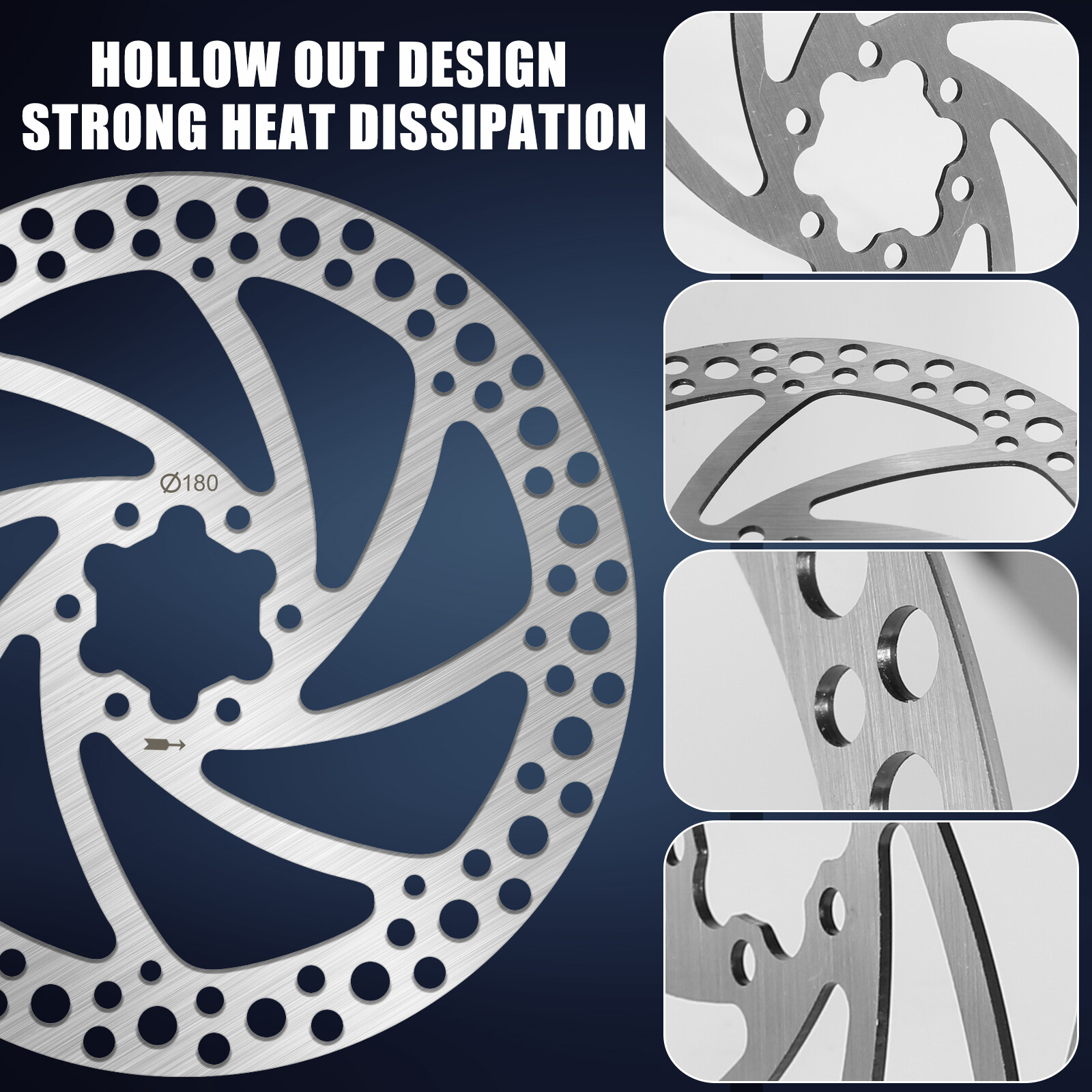 140/160/180/203mm Floating Rotor Hydraulic Disc Bike Brake Rotor MTB/Road 6 Bolt
